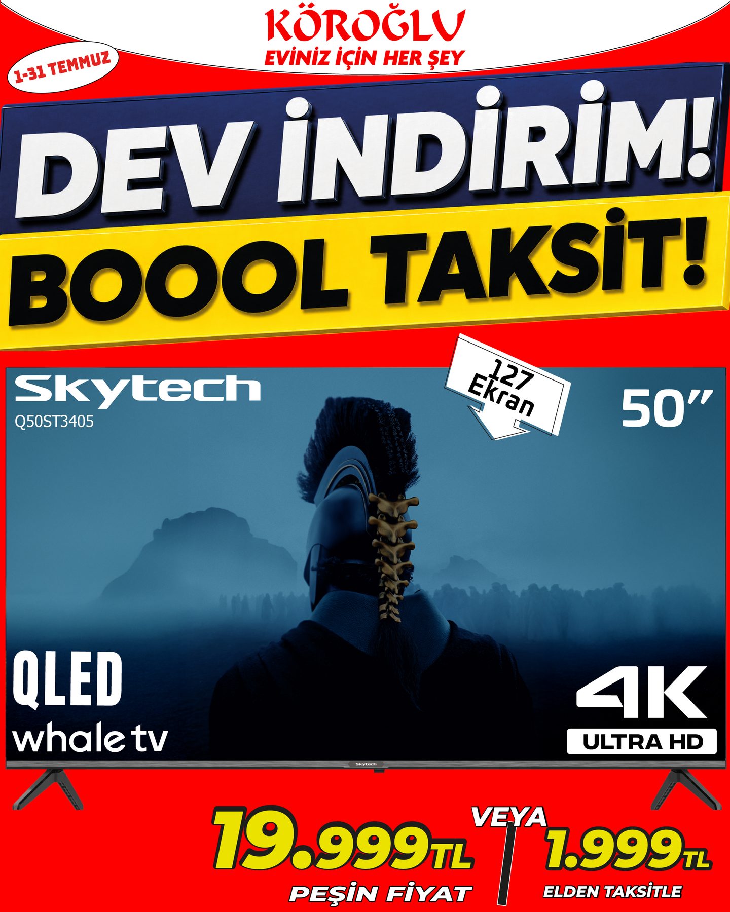 Skytech 50 İnç QLED 4K TV