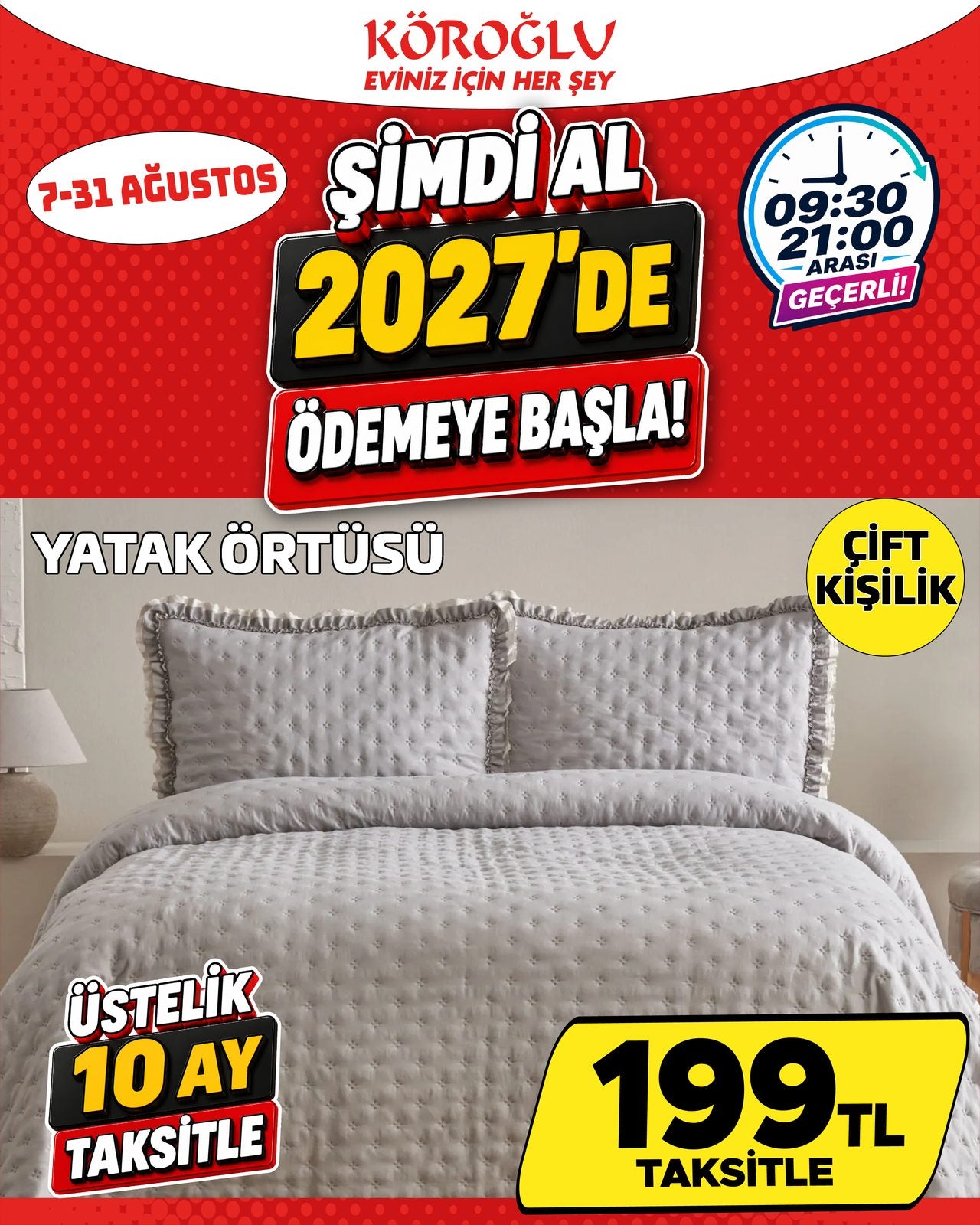 Çift Kişilik Yatak Örtüsü