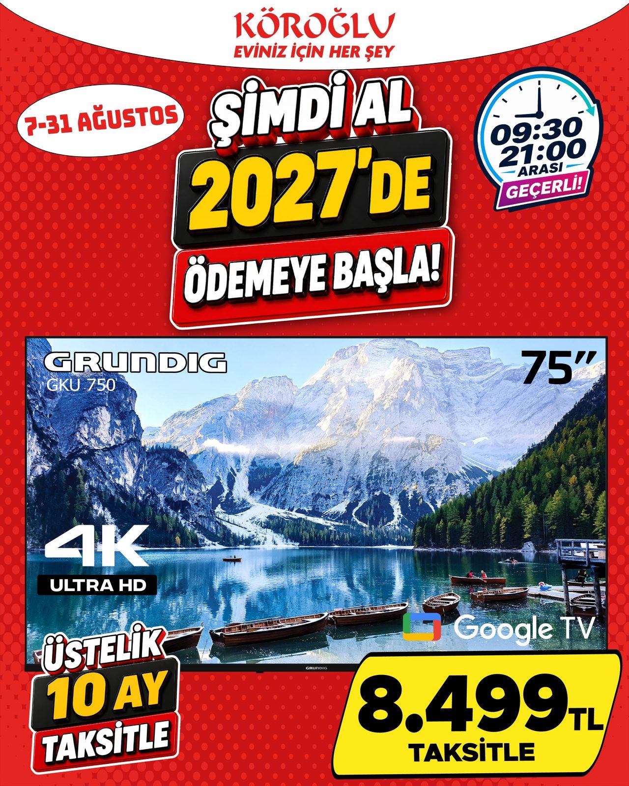 Grundig 75 İnç Google TV