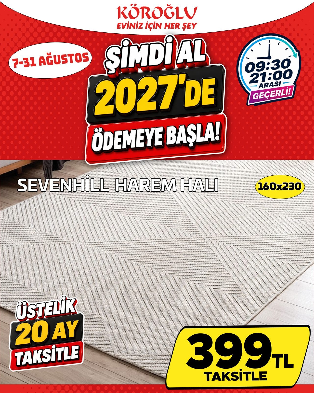 Sevenhill Harem Halı 160x230