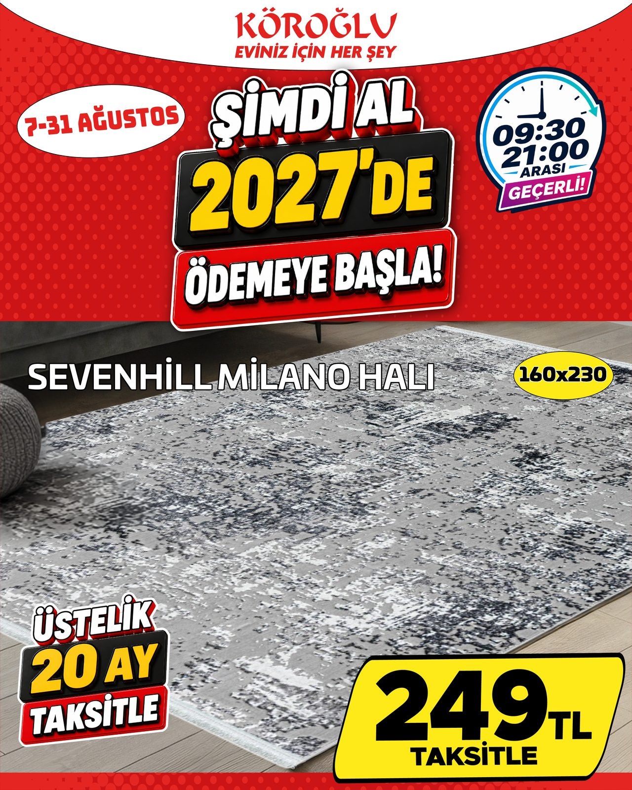 Sevenhill Milano Halı 160x230 Main image