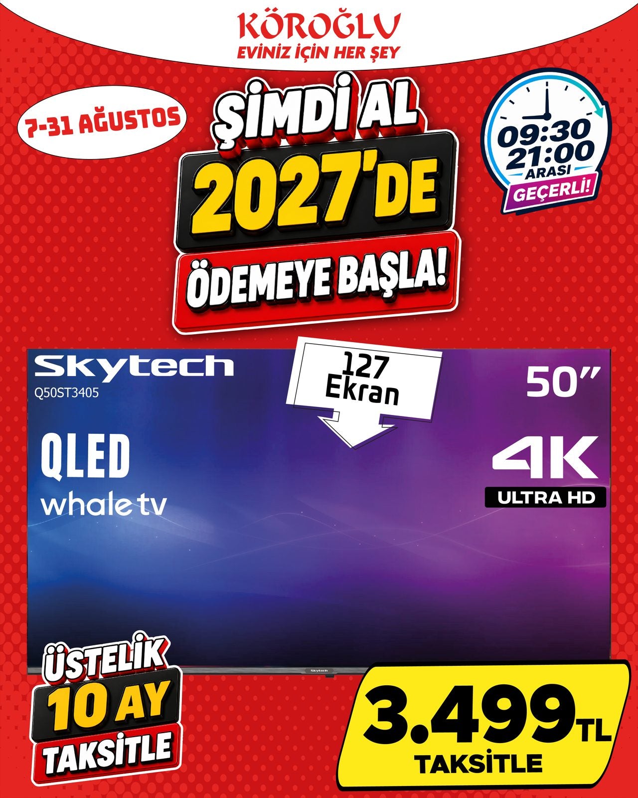 Skytech 50 İnç QLED TV