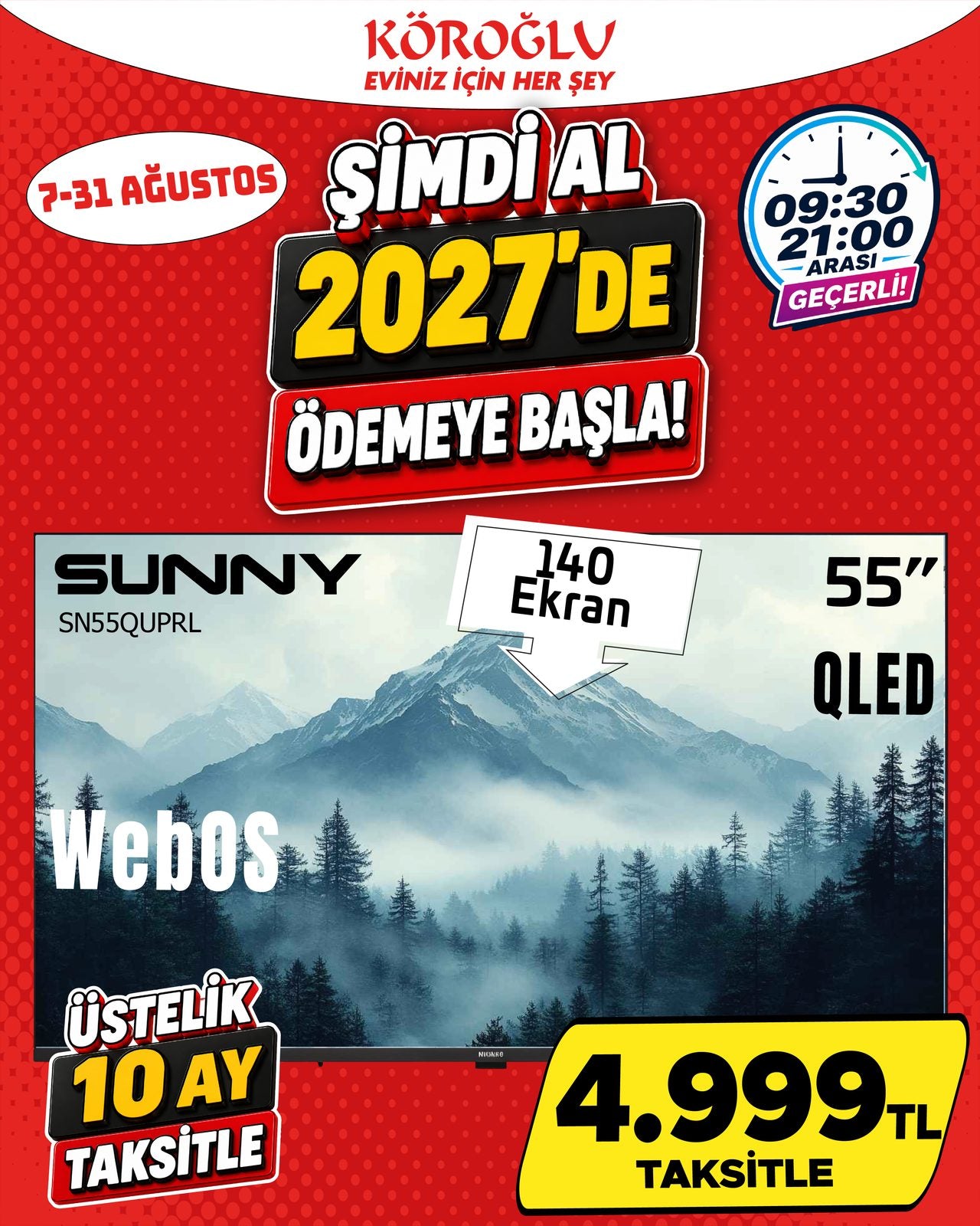 Sunny 55 İnç QLED TV