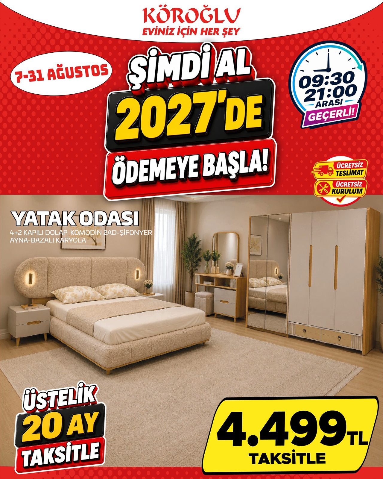 Yatak Odası Takımı 4+2 Kapılı Main image