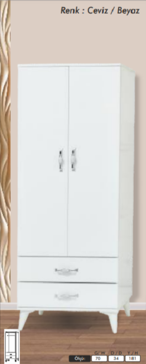 Ykt 2 Kapılı Dolap (572 B)