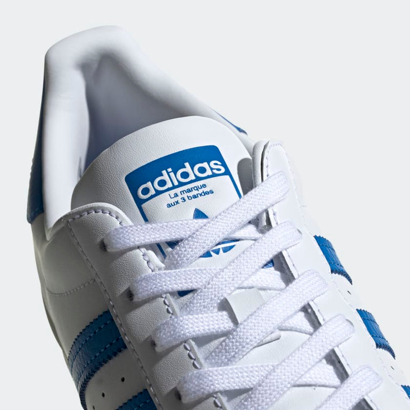 Adidas FW 4406 Süper Star Spor Ayakkabı 23 K Bayan Beyaz-Mavi